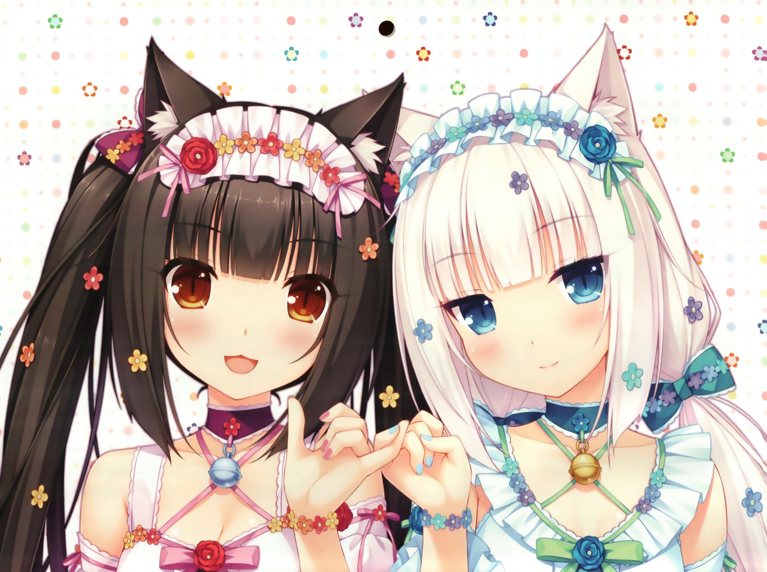 animal_ears chocola cleavage nekomimi nekopara sayori vanilla