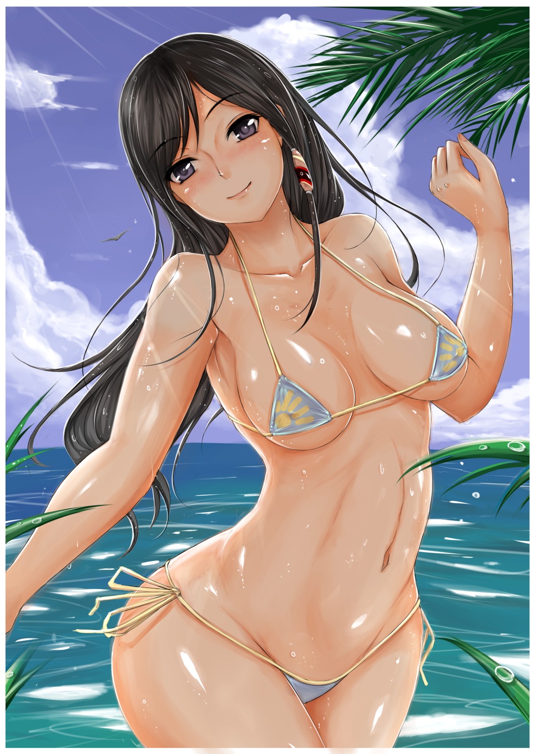 bikini dead_or_alive erect_nipples kokoro nonoririn swimsuits wet