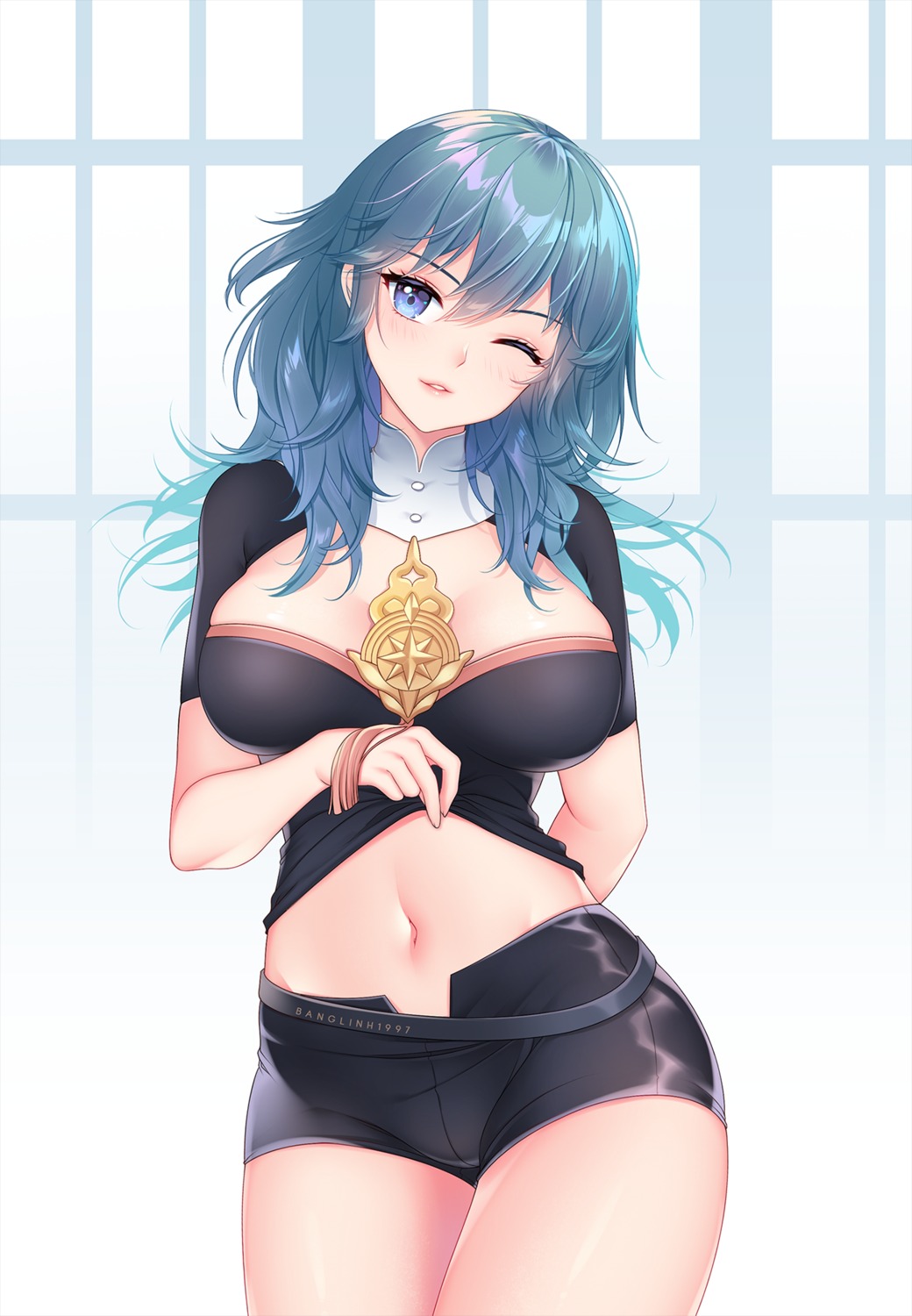 banglinh1997 byleth_(fire_emblem) cleavage fire_emblem fire_emblem_three_houses