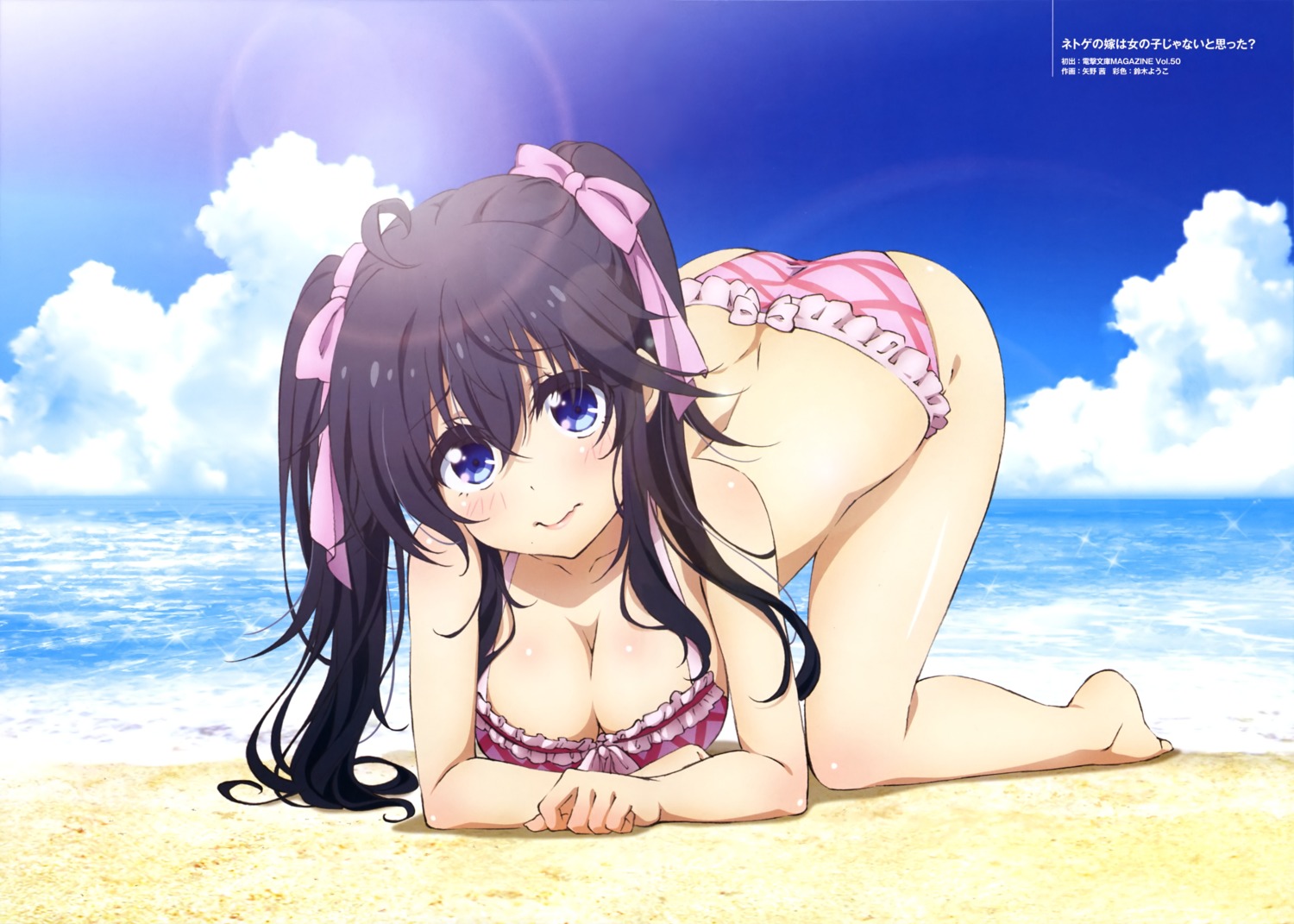 bikini cleavage netoge_no_yome_wa_onna_no_ko_janai_to_omotta? swimsuits tamaki_ako yano_akane