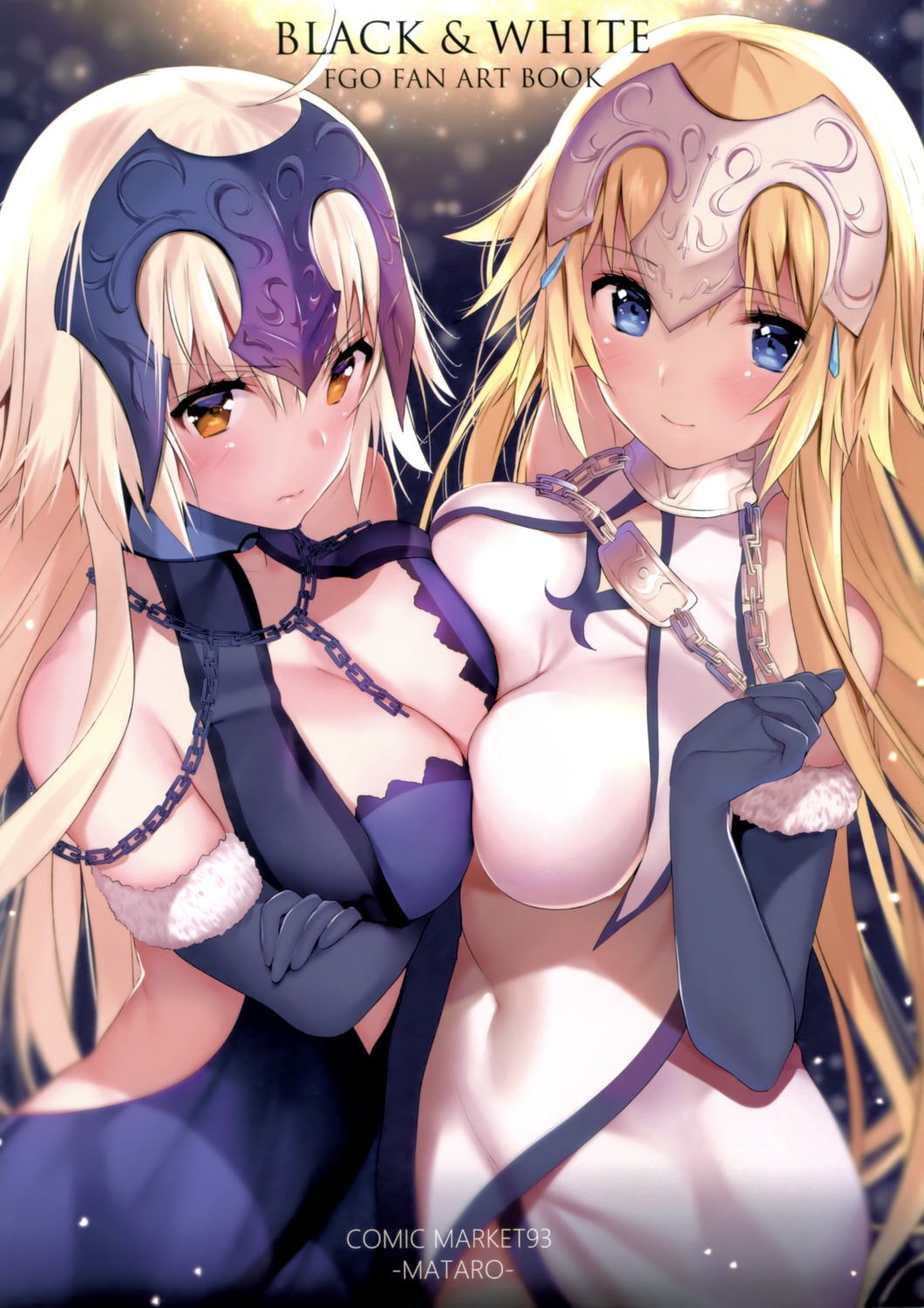 cleavage dress fate/grand_order jeanne_d'arc jeanne_d'arc_(alter)_(fate) jeanne_d'arc_(fate) matarou symmetrical_docking