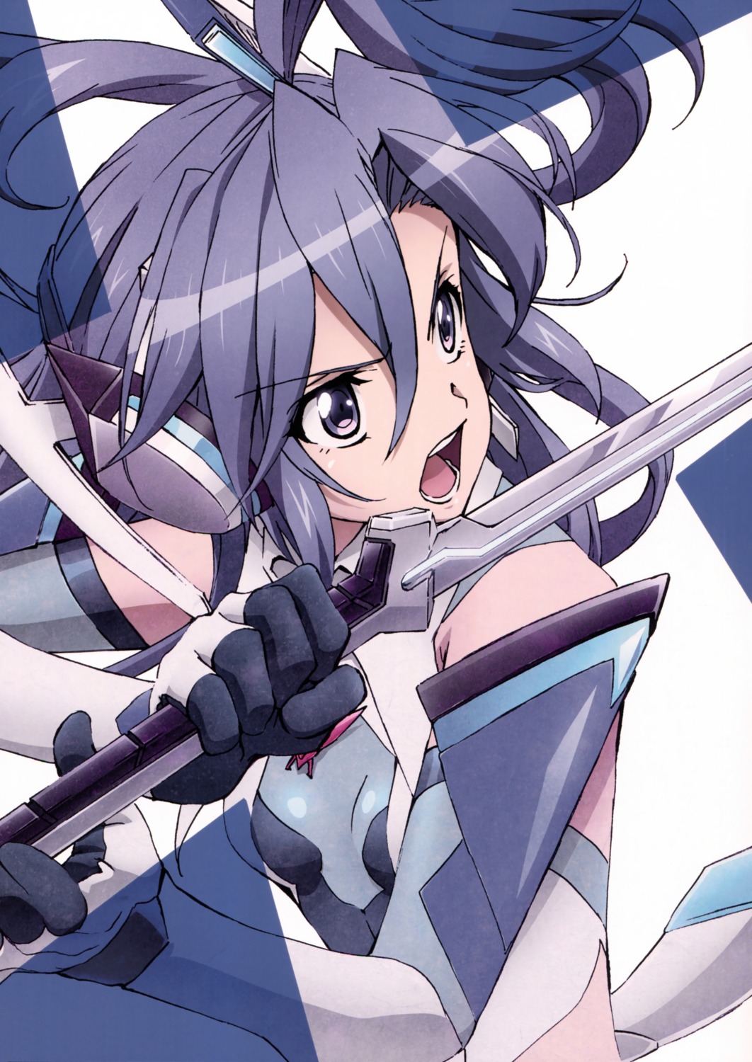 bodysuit kazanari_tsubasa senki_zesshou_symphogear sword