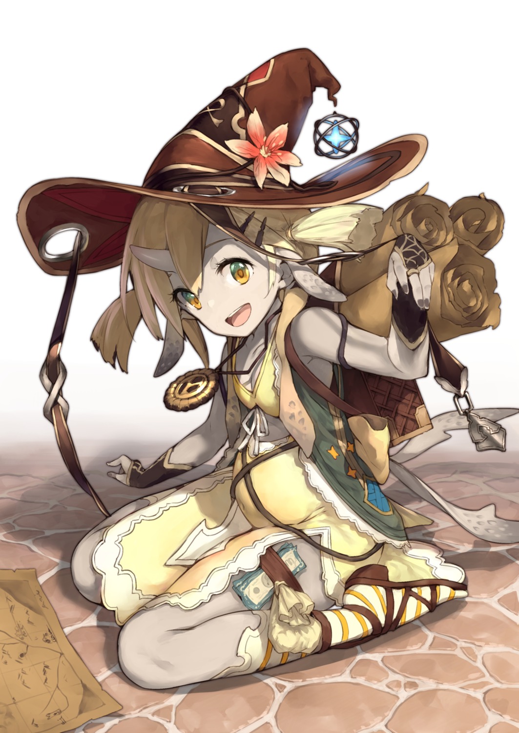 animal_ears cleavage dress heels horns pregnant pyz witch