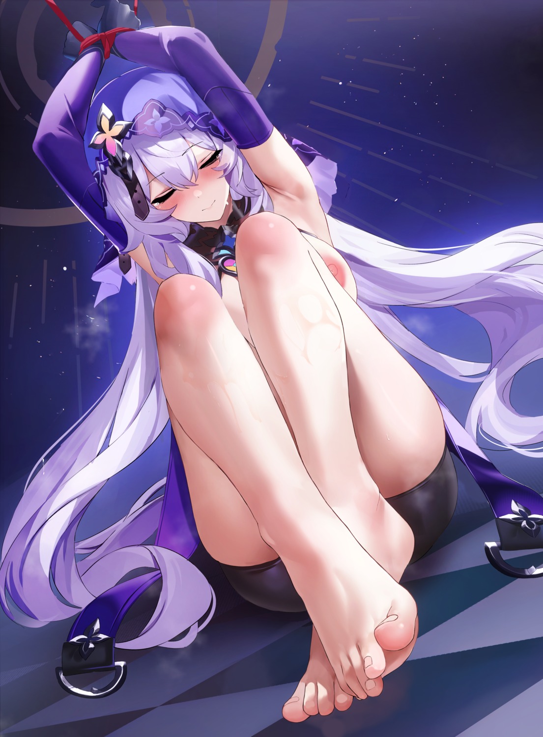 black_swan_(honkai:_star_rail) bondage breasts fantongjun feet honkai:_star_rail nipples no_bra