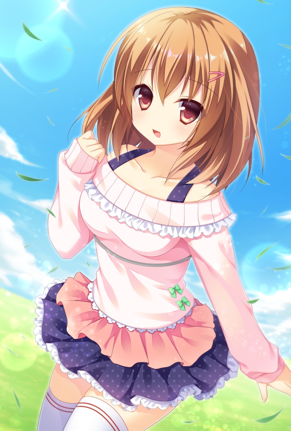 nagisa_rio sweater thighhighs