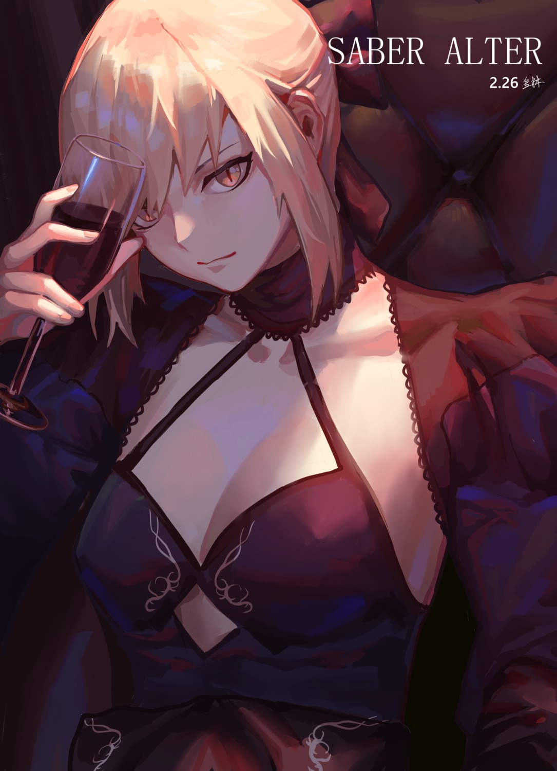 cleavage fate/grand_order saber saber_alter tagme