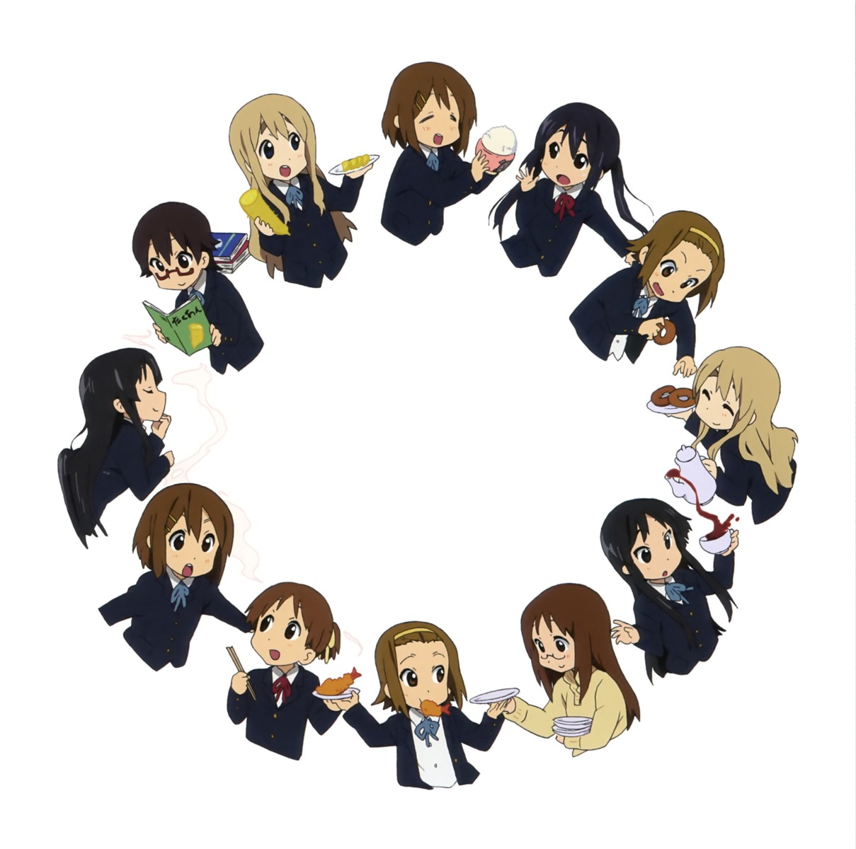 akiyama_mio hirasawa_ui hirasawa_yui k-on! kotobuki_tsumugi manabe_nodoka megane nakano_azusa seifuku tainaka_ritsu yamanaka_sawako