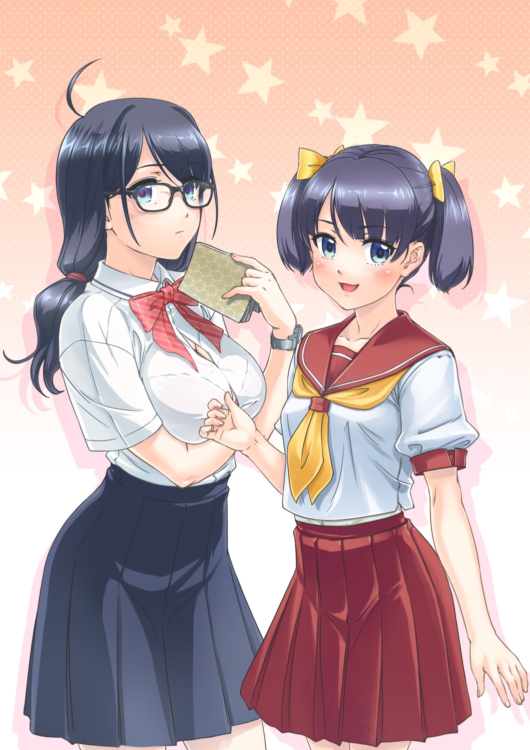 breast_hold megane seifuku tagme