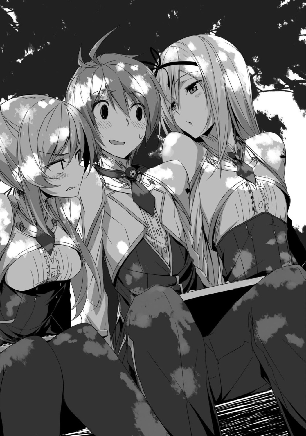 kasuga_ayumu_(artist) krulcifer_einfolk lisesharte_atismata lux_arcadia monochrome saijaku_muhai_no_bahamut seifuku