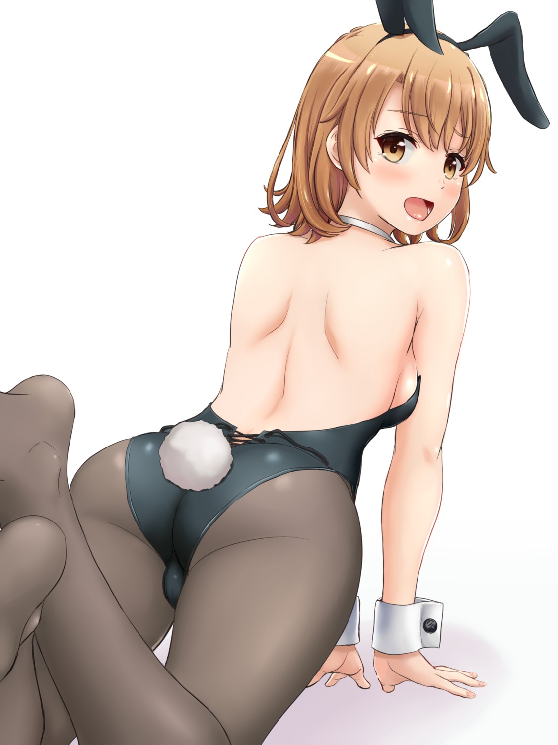 animal_ears ass bunny_ears bunny_girl inanaki_shiki isshiki_iroha pantyhose tail yahari_ore_no_seishun_lovecome_wa_machigatteiru.