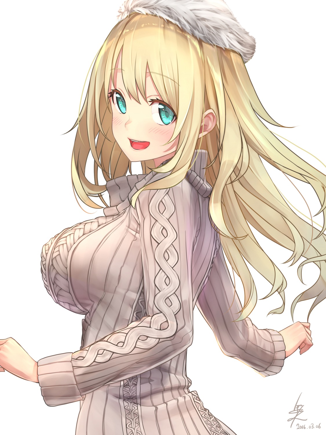 atago_(kancolle) baffu kantai_collection sweater