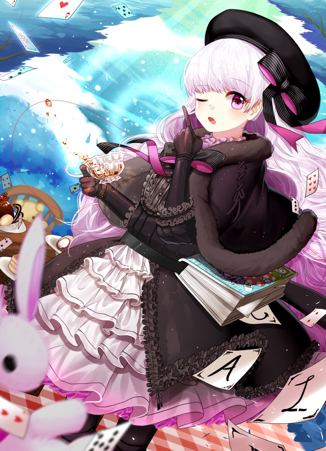 dress fate/extra fate/grand_order fate/stay_night gothic_lolita lepoule_(kmjh90) lolita_fashion nursery_rhyme_(fate/extra) pantyhose