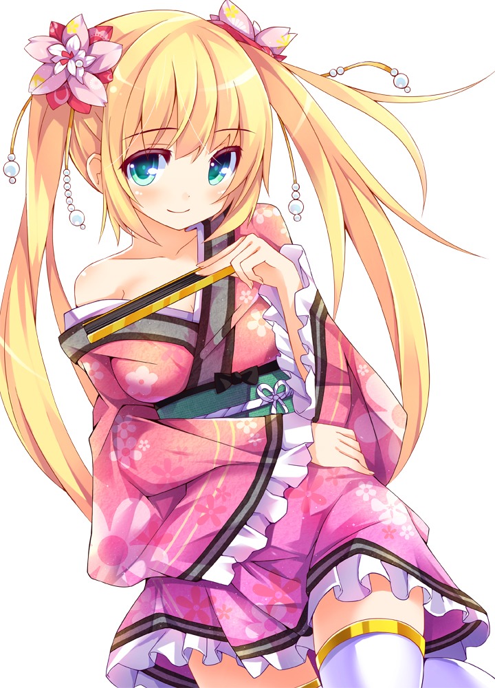 chiri_(atlanta) kimono thighhighs