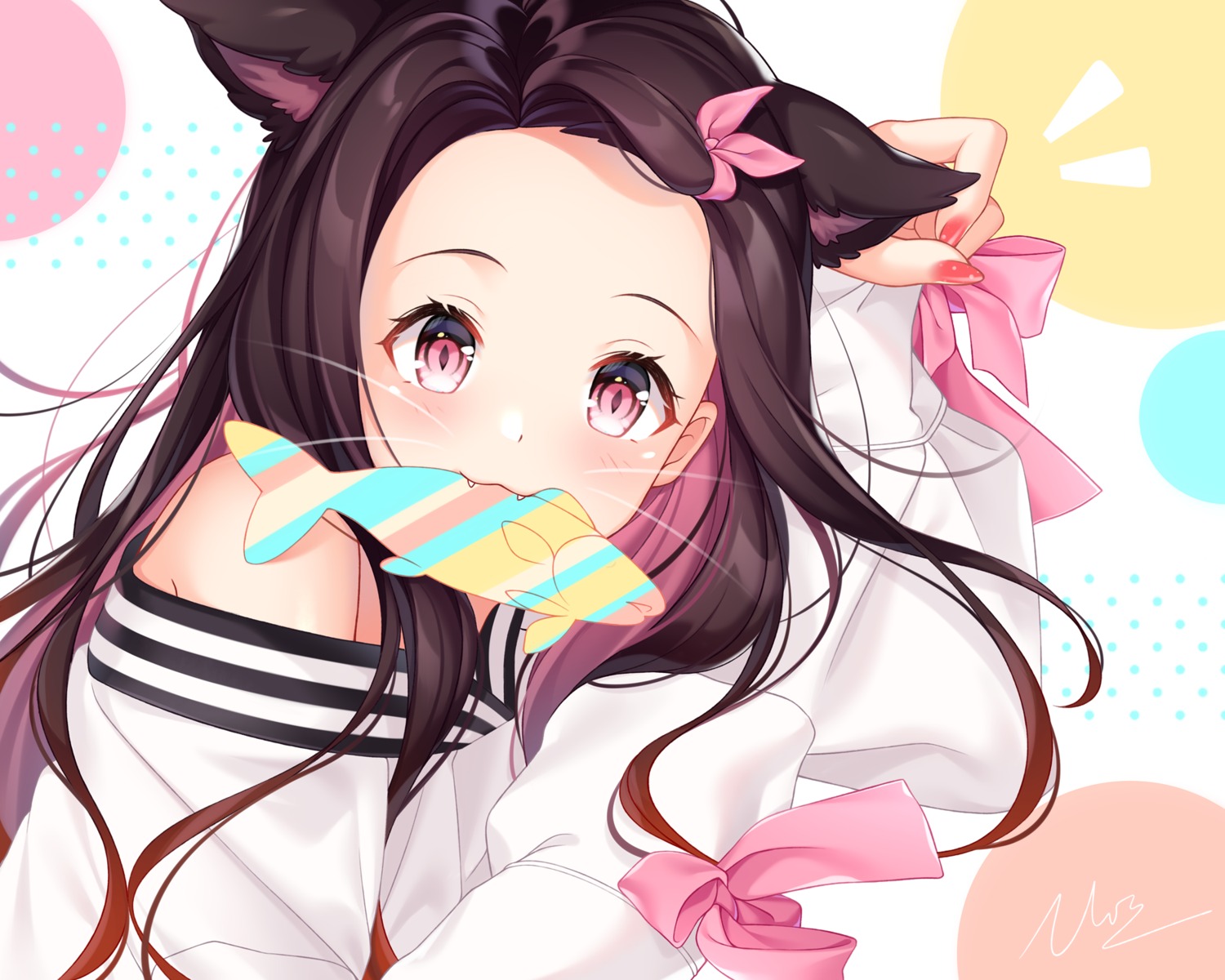 animal_ears kamado_nezuko kimetsu_no_yaiba nekomimi uosaasou