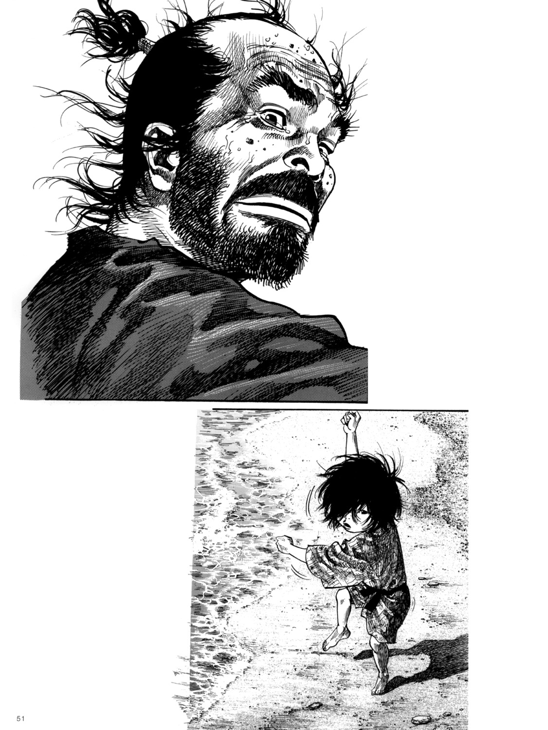 inoue_takehiko male monochrome vagabond