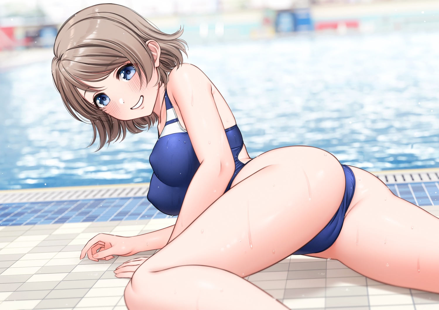 ass cameltoe erect_nipples love_live!_sunshine!! swimsuits watanabe_you yonsi