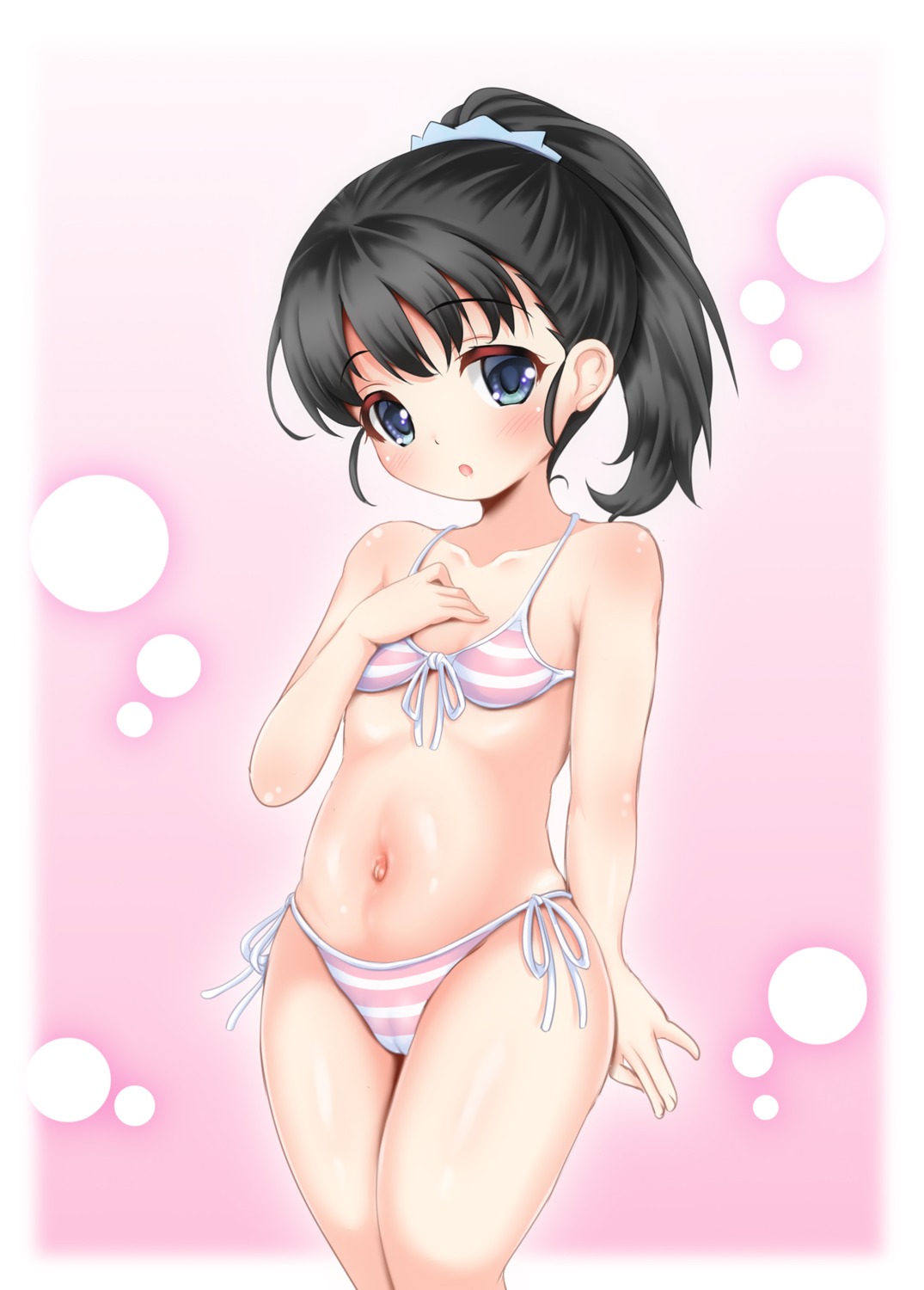 bikini cameltoe fukuyama_mai hosizora_mikoto loli swimsuits the_idolm@ster the_idolm@ster_cinderella_girls