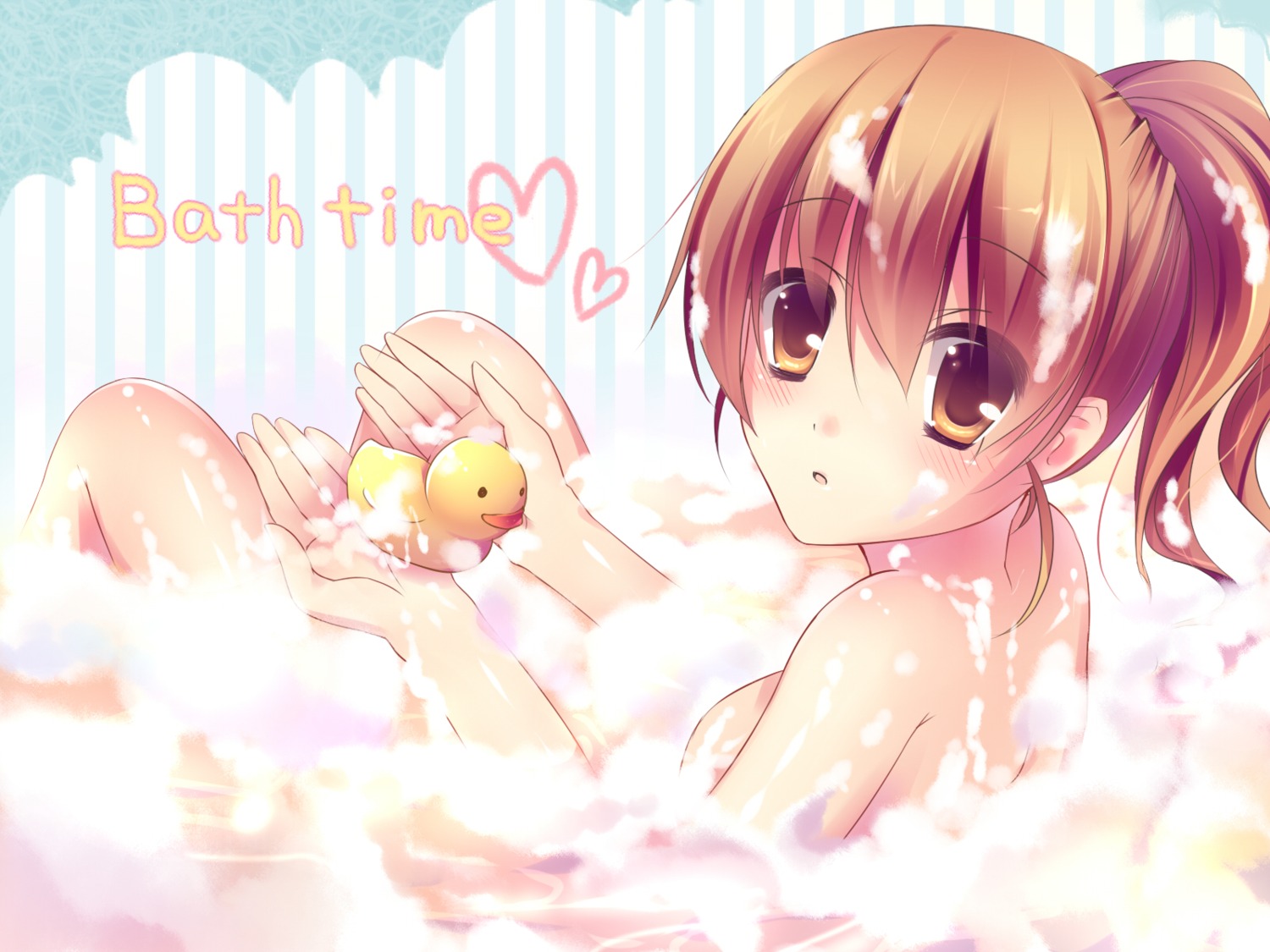 bathing muku_(apupop) naked wallpaper wet