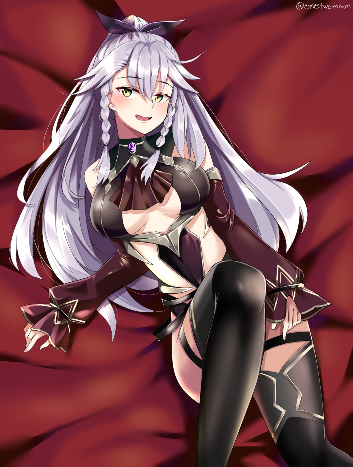 cecilia_(epic7) epic7 garter no_bra thighhighs twomoon