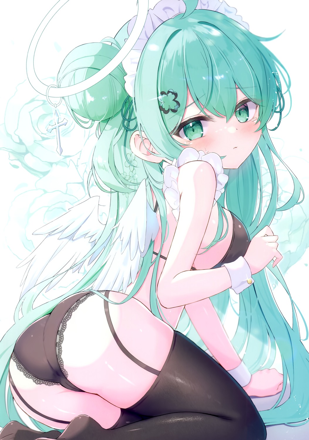 angel ass bra cameltoe mikaze_maruto pantsu stockings thighhighs thong wings