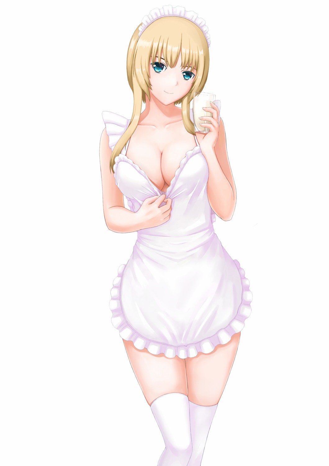 chen_che maid naked_apron thighhighs
