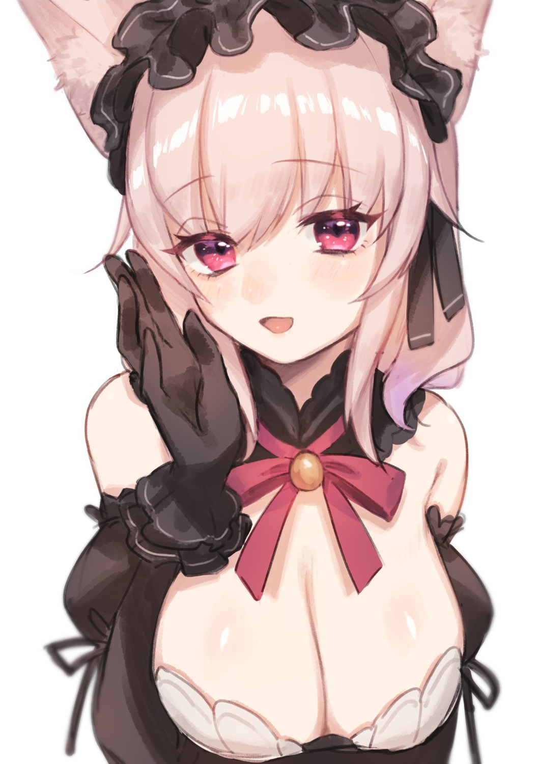 animal_ears breast_hold cleavage nekomimi u_skeeep