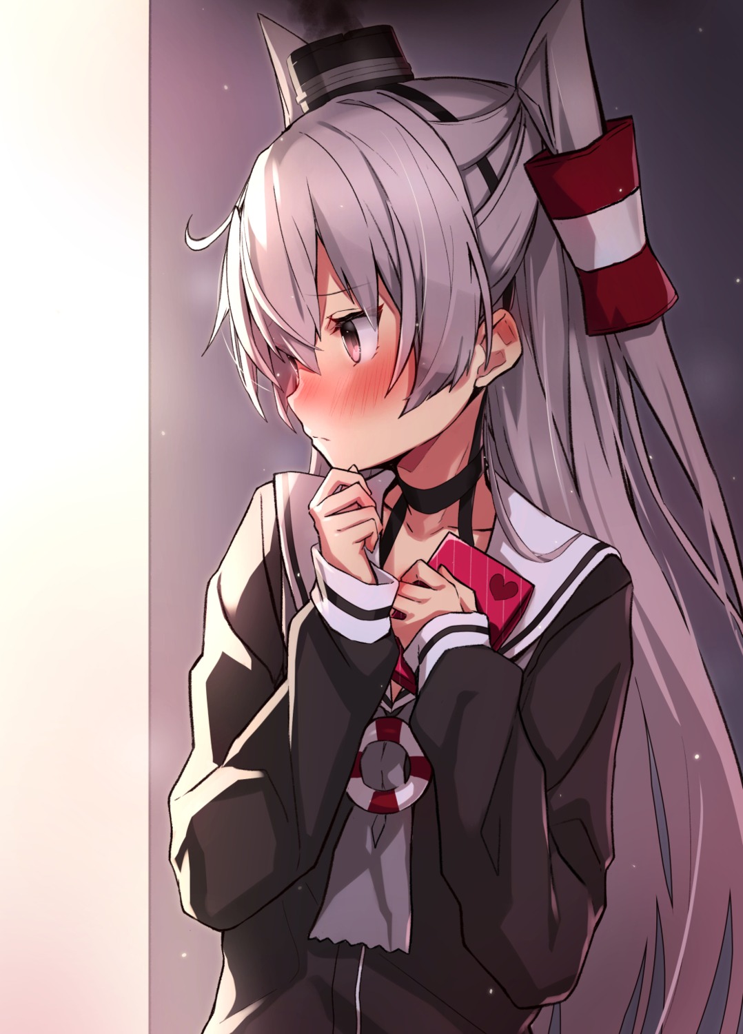 amatsukaze_(kancolle) kantai_collection seifuku takanashi_kei_(hitsujikan) valentine