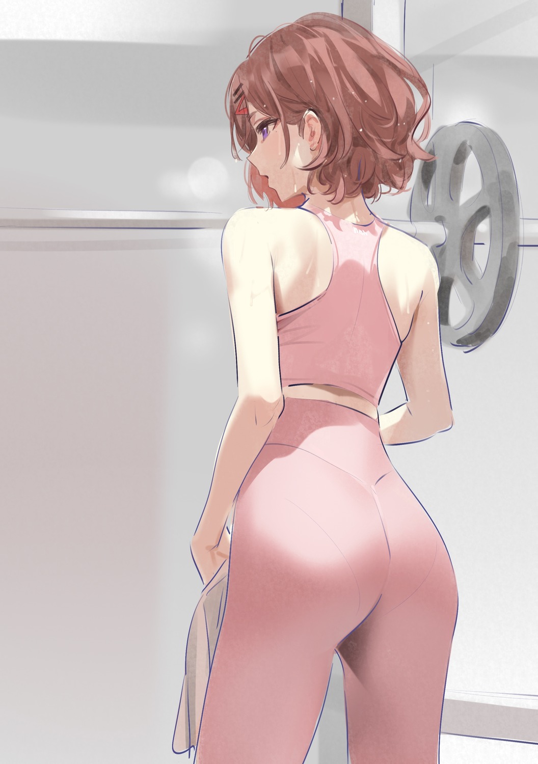 ass gym_uniform higuchi_madoka the_idolm@ster the_idolm@ster_shiny_colors yd_(orange_maru)