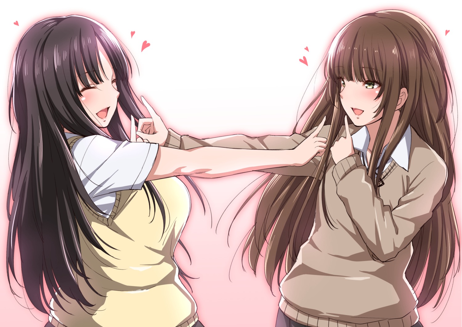 amagami crossover kamizaki_makoto kamizaki_risa seifuku seiren sweater syouji2