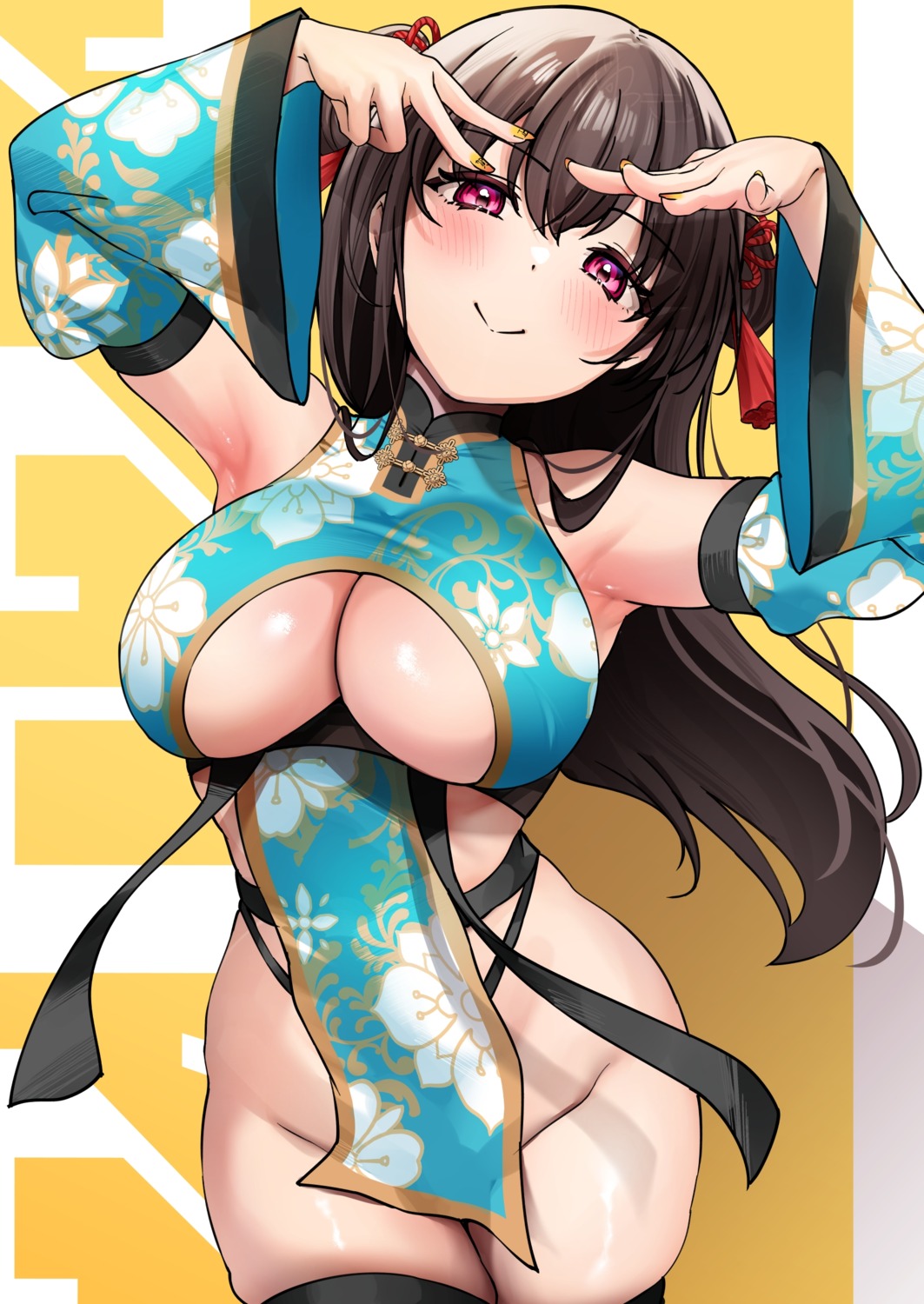 asian_clothes no_bra nopan thighhighs yutsuki_tsuzuri