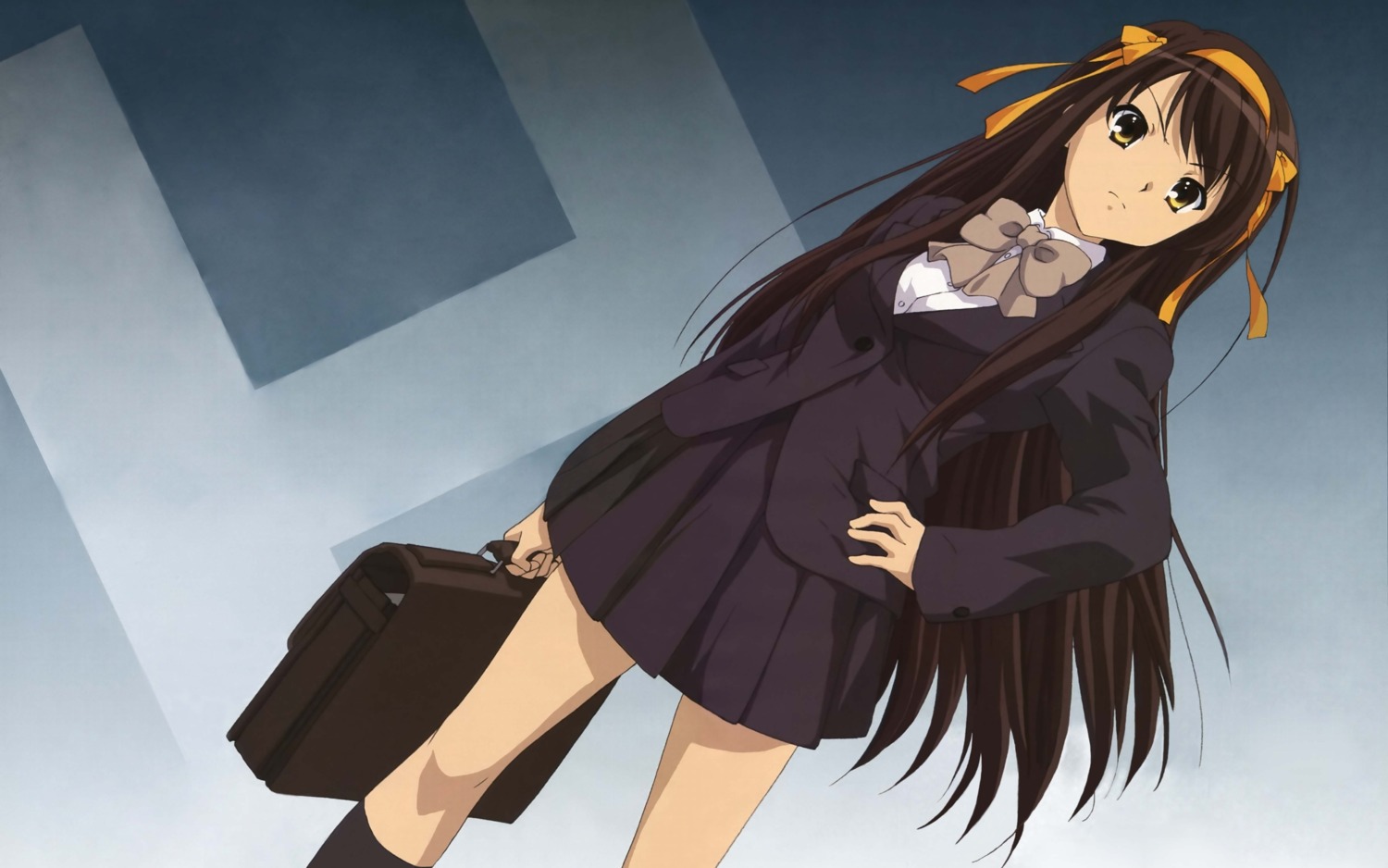 ikeda_shouko jpeg_artifacts screening seifuku suzumiya_haruhi suzumiya_haruhi_no_yuuutsu wallpaper