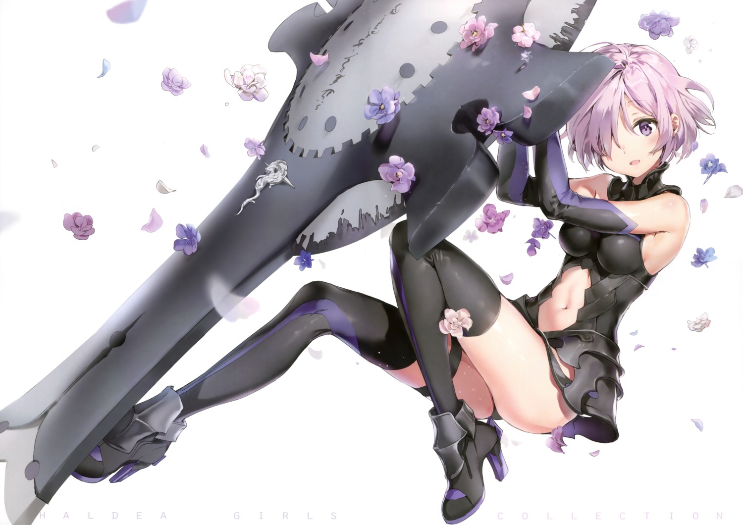 anmi armor fate/grand_order heels mash_kyrielight megane_shoujo thighhighs