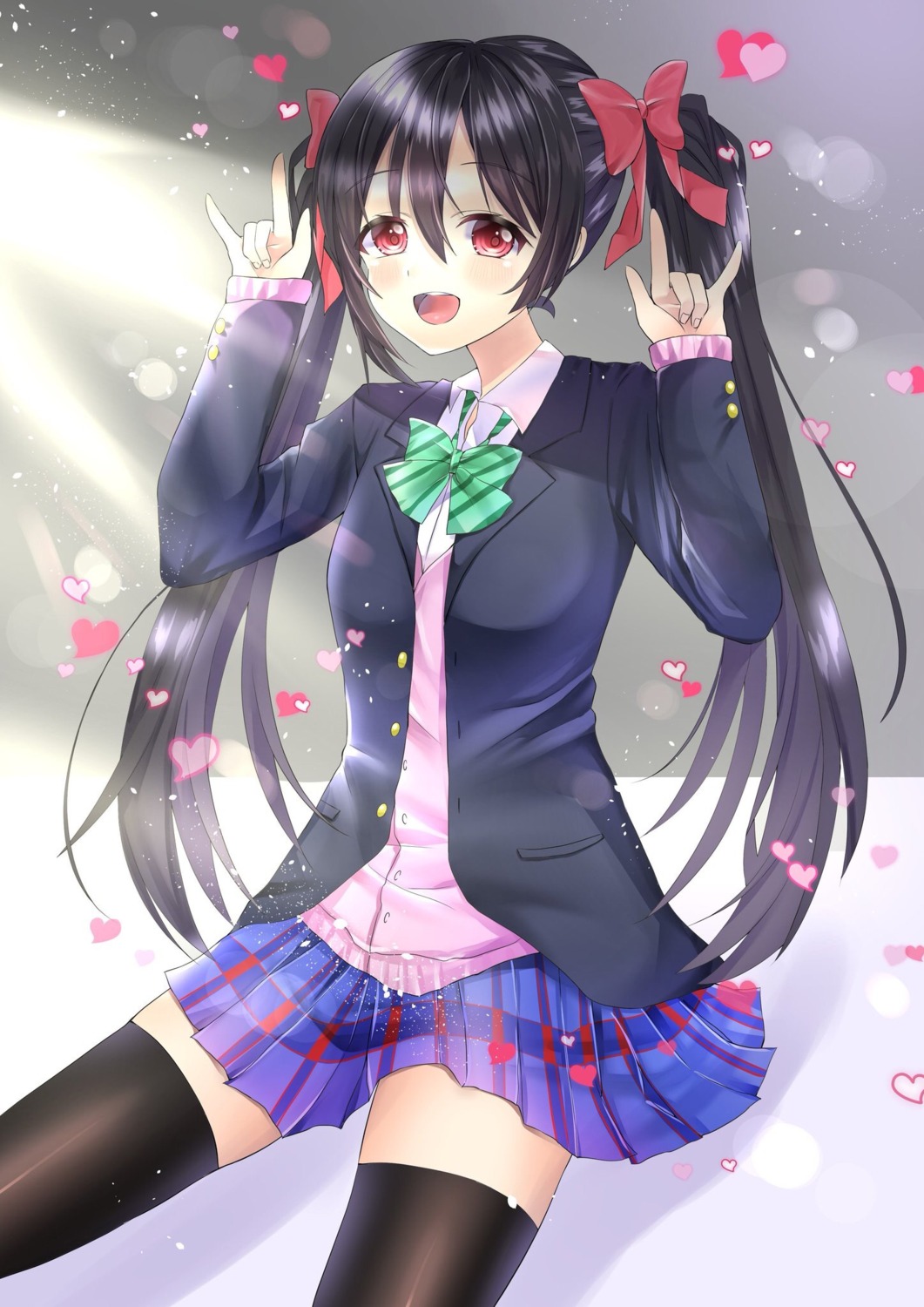 love_live! mymerody4649 seifuku sweater thighhighs yazawa_nico