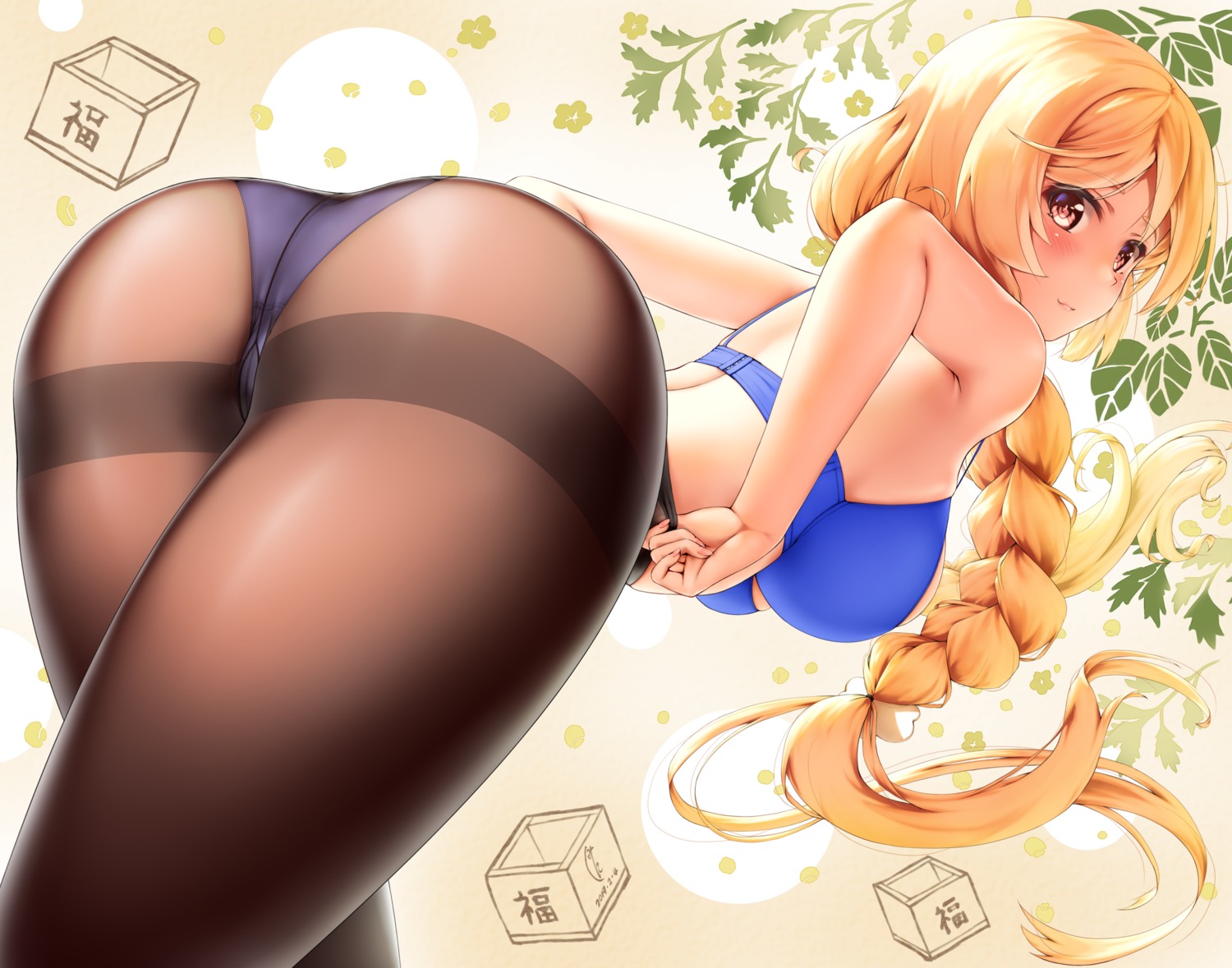 ass bra cameltoe etsunami_kumita kantai_collection minegumo_(kancolle) pantsu pantyhose see_through