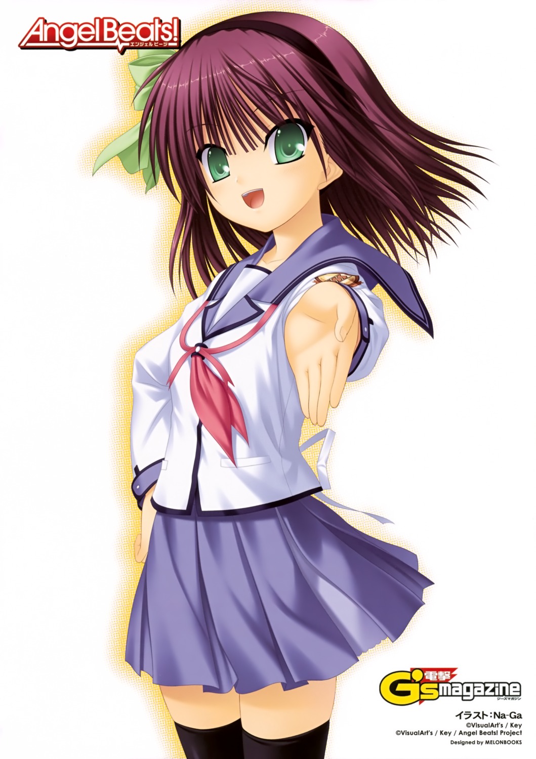 angel_beats! key na-ga seifuku thighhighs yurippe