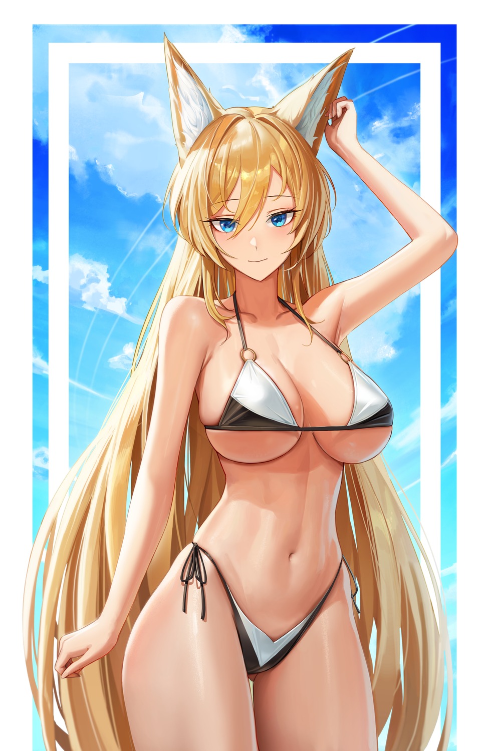 animal_ears bikini cryturtle kitsune swimsuits