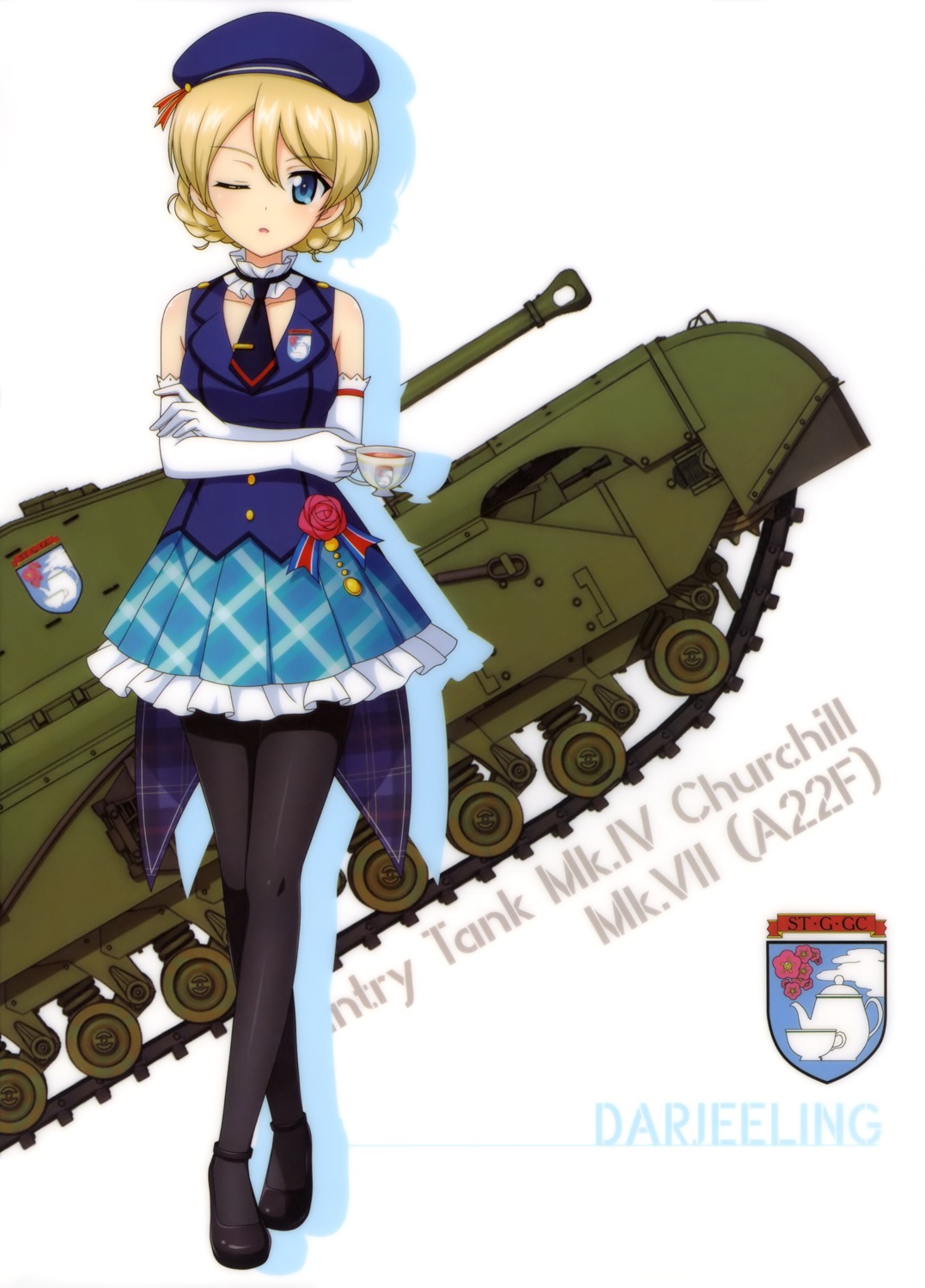 darjeeling girls_und_panzer pantyhose