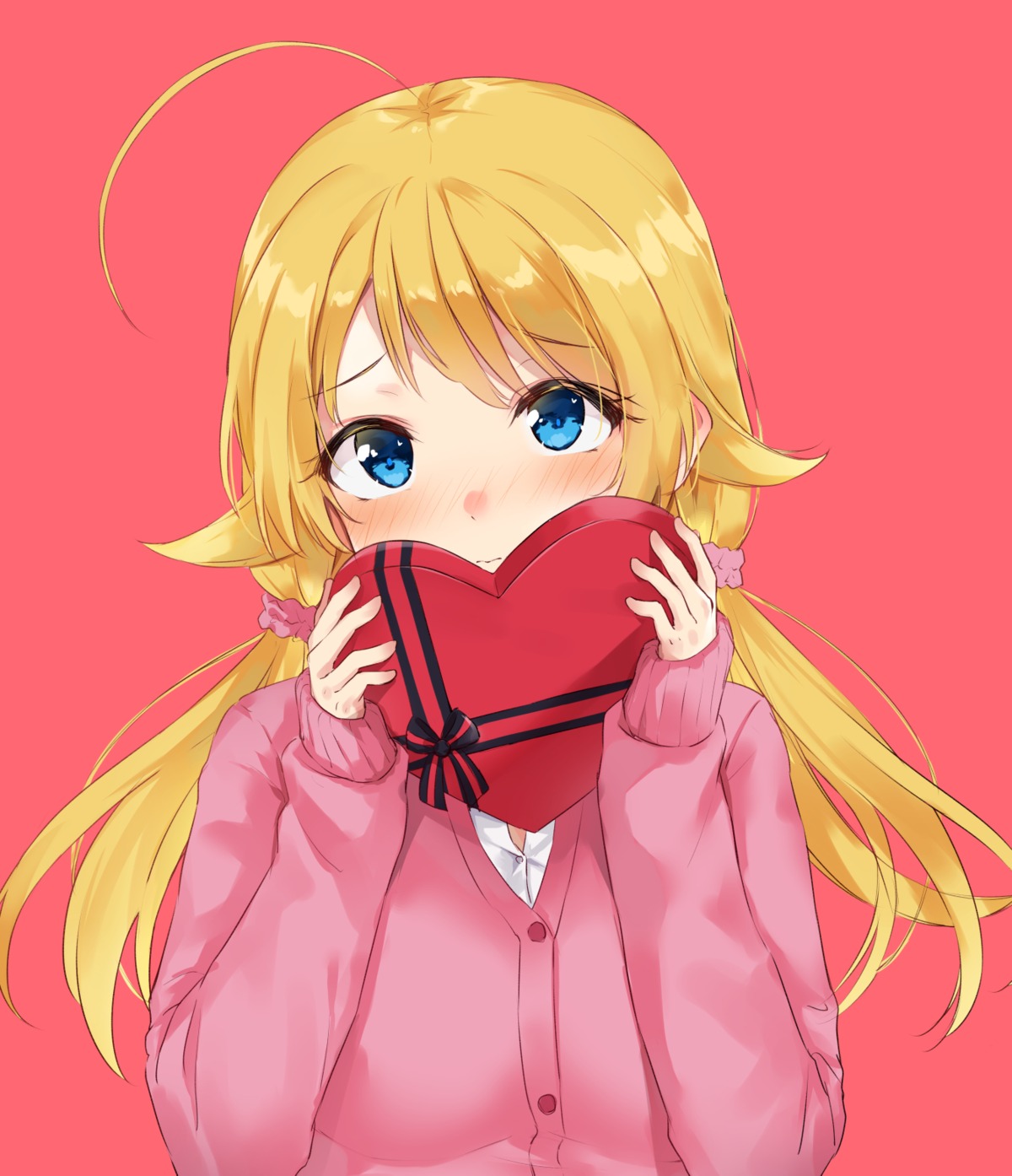 hachimiya_meguru minikon seifuku sweater the_idolm@ster the_idolm@ster_shiny_colors valentine
