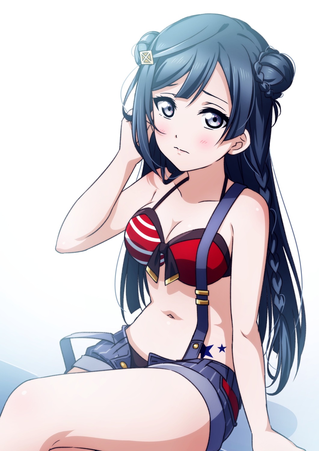 bikini cleavage kougi_hiroshi love_live!_(series) love_live!_nijigasaki_gakuen_school_idol_doukoukai swimsuits yuuki_setsuna