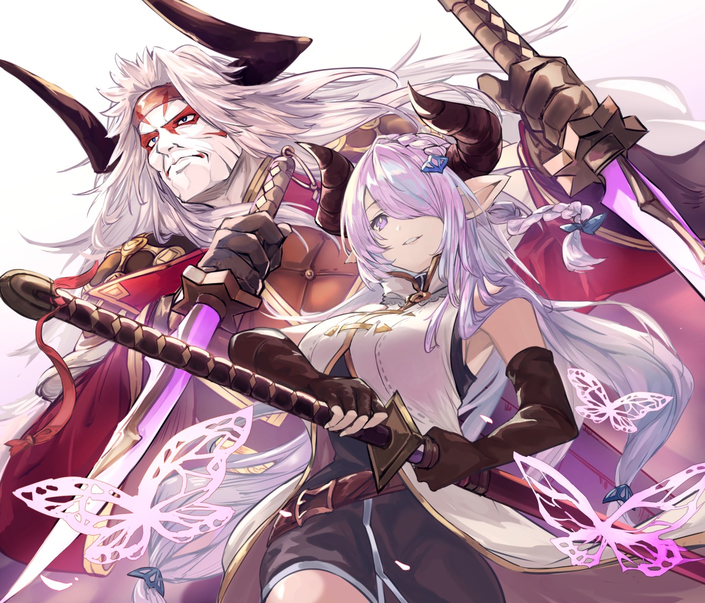 granblue_fantasy horns narumeia_(granblue_fantasy) nos pointy_ears sword