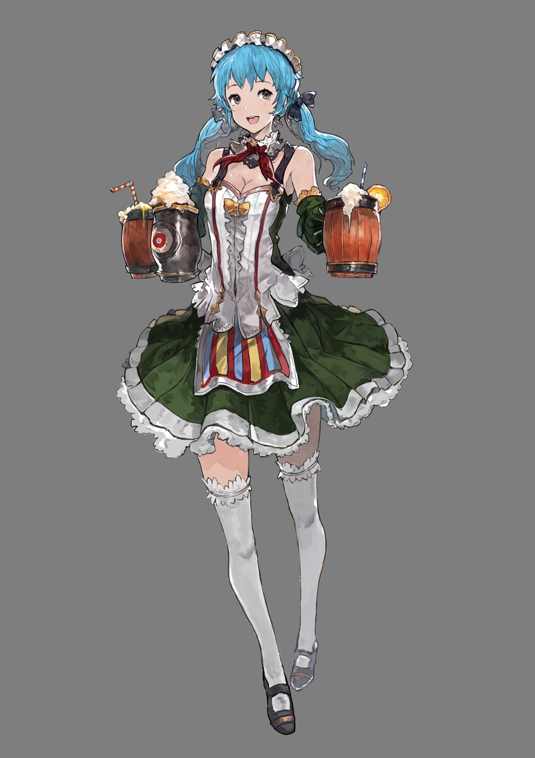 cleavage maid tagme thighhighs transparent_png valiant_force waitress