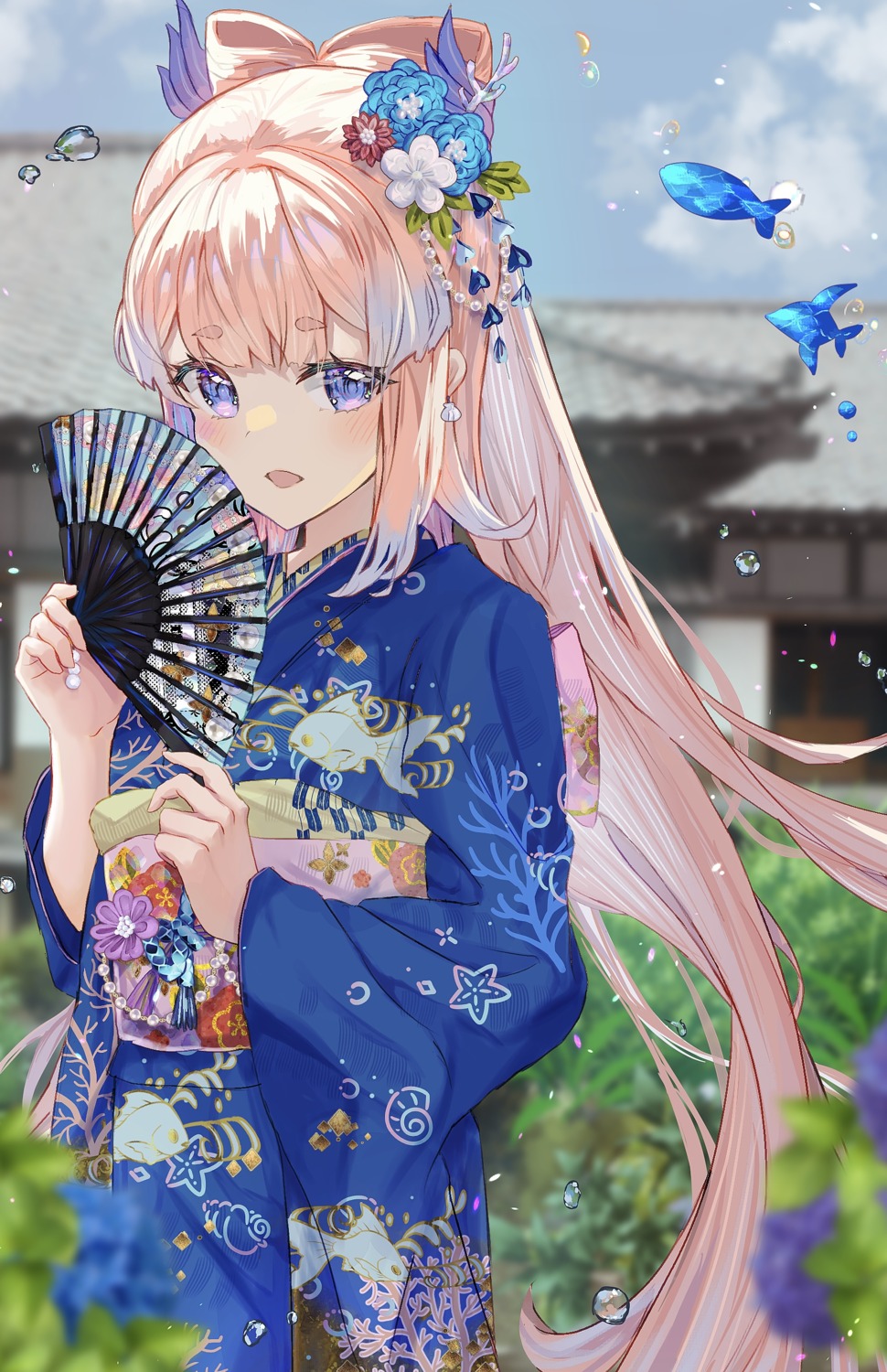 genshin_impact isuzu_(an_icy_cat) kimono sangonomiya_kokomi