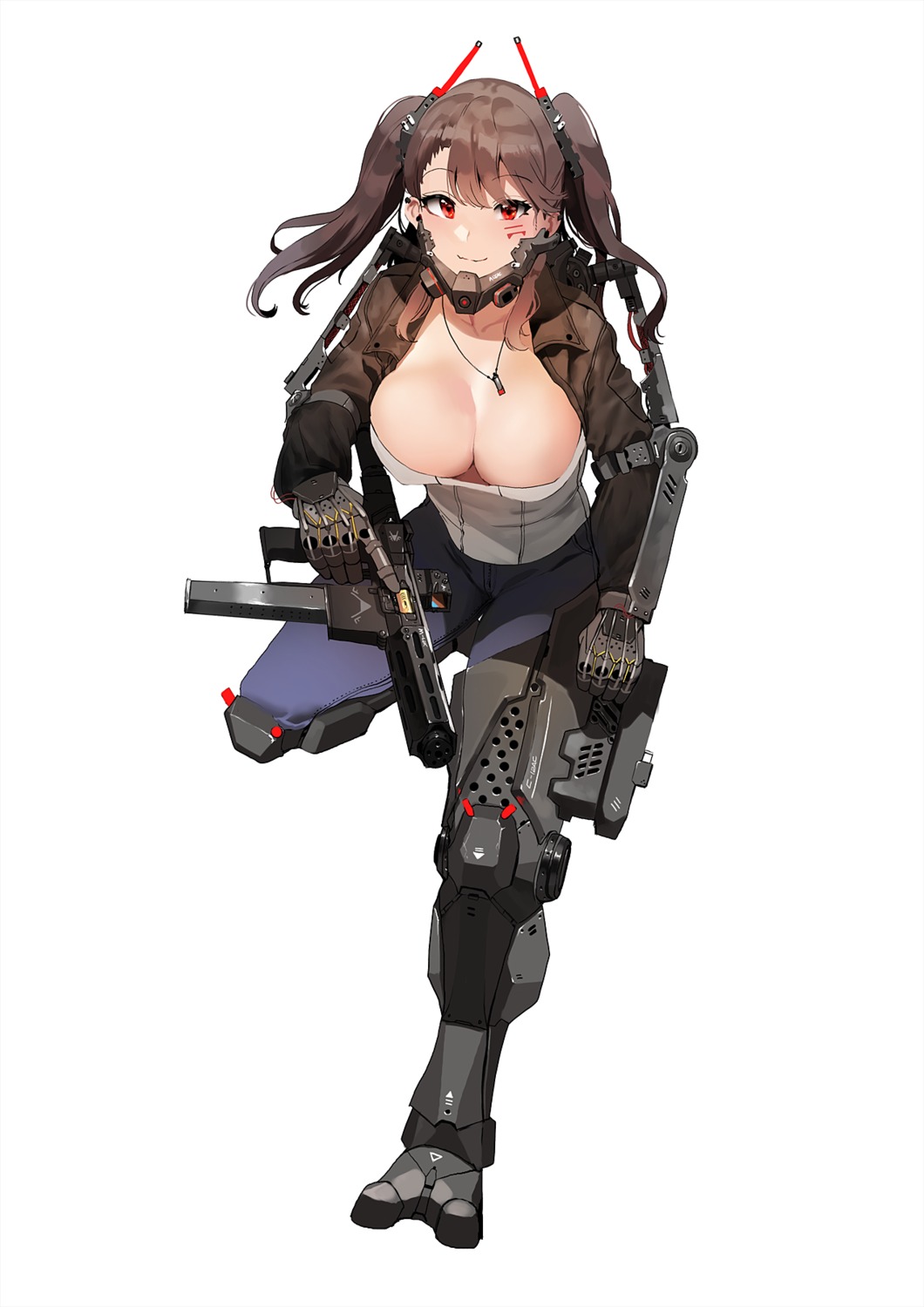 armor cleavage gun ihobus no_bra