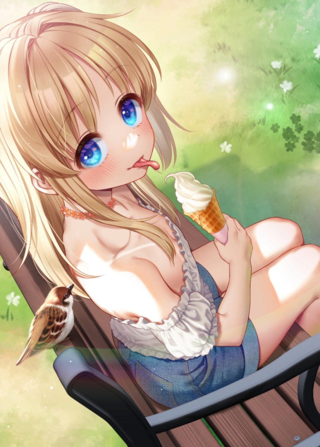 loli moriya_suwako no_bra nora_wanko open_shirt touhou