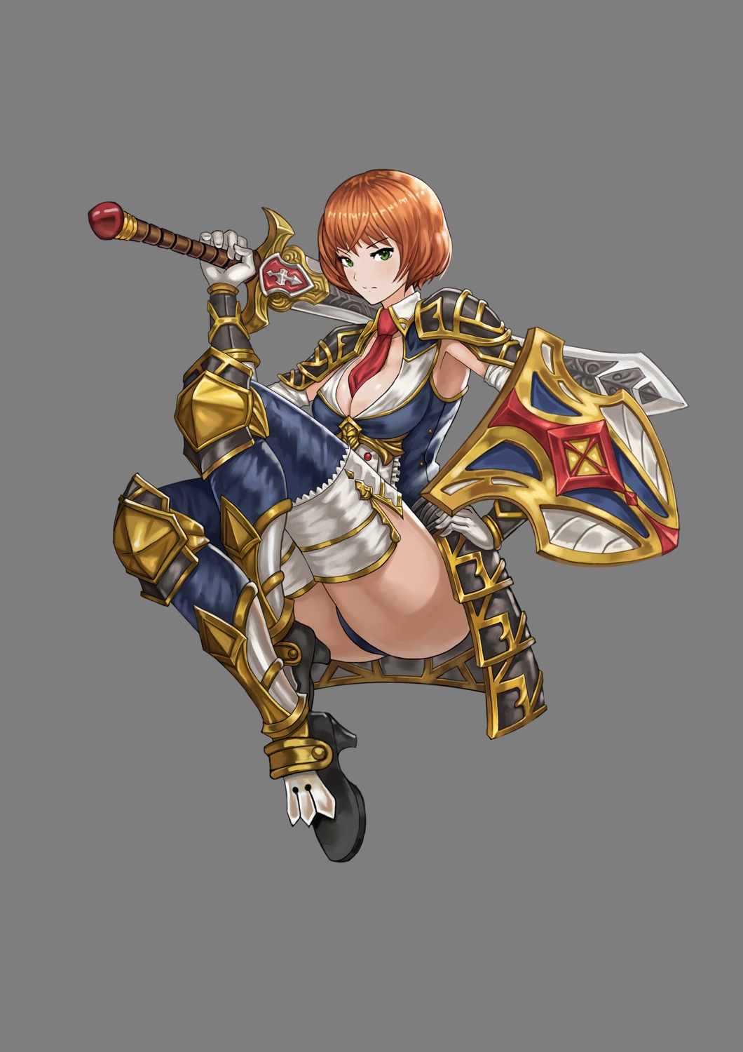 armor cleavage heels pantsu sword tagme thighhighs transparent_png valiant_force