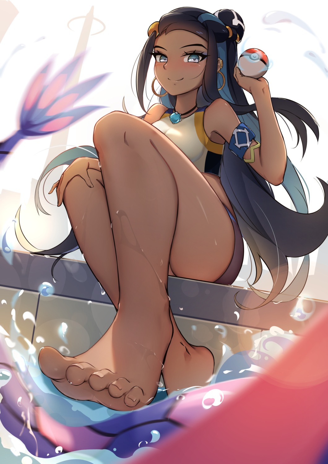 feet pokemon pokemon_swsh rurina_(pokemon) wet xiao_ren