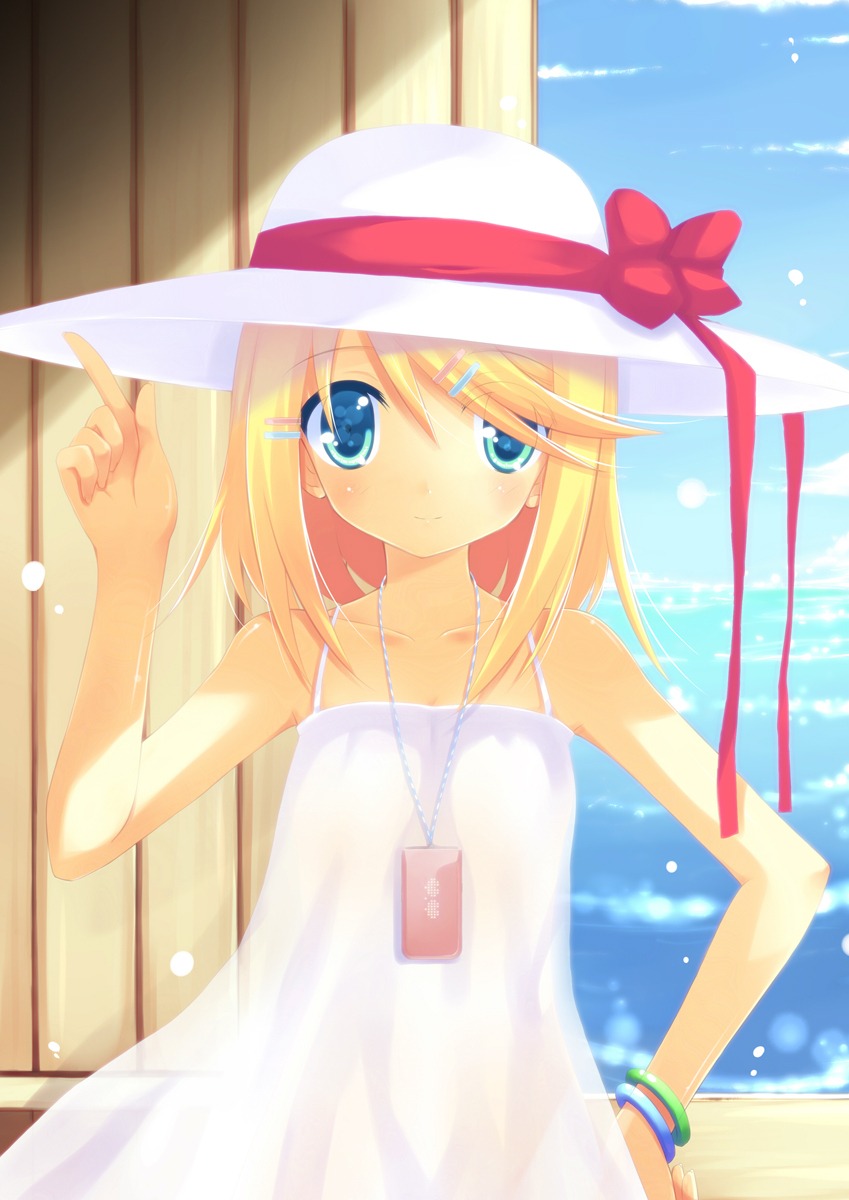 dress huohai kagamine_rin summer_dress vocaloid