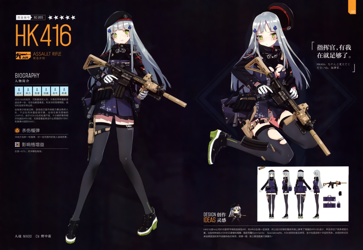 girls_frontline gun gyaku_tsubasa heels hk416_(girls_frontline) pantsu thighhighs torn_clothes uniform