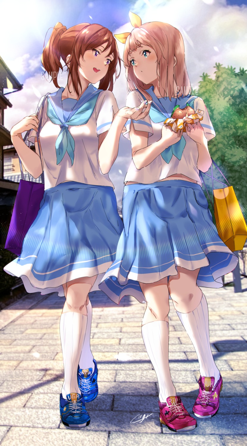 hibike!_euphonium kuziaaizuk nakagawa_natsuki seifuku yoshikawa_yuuko yuri