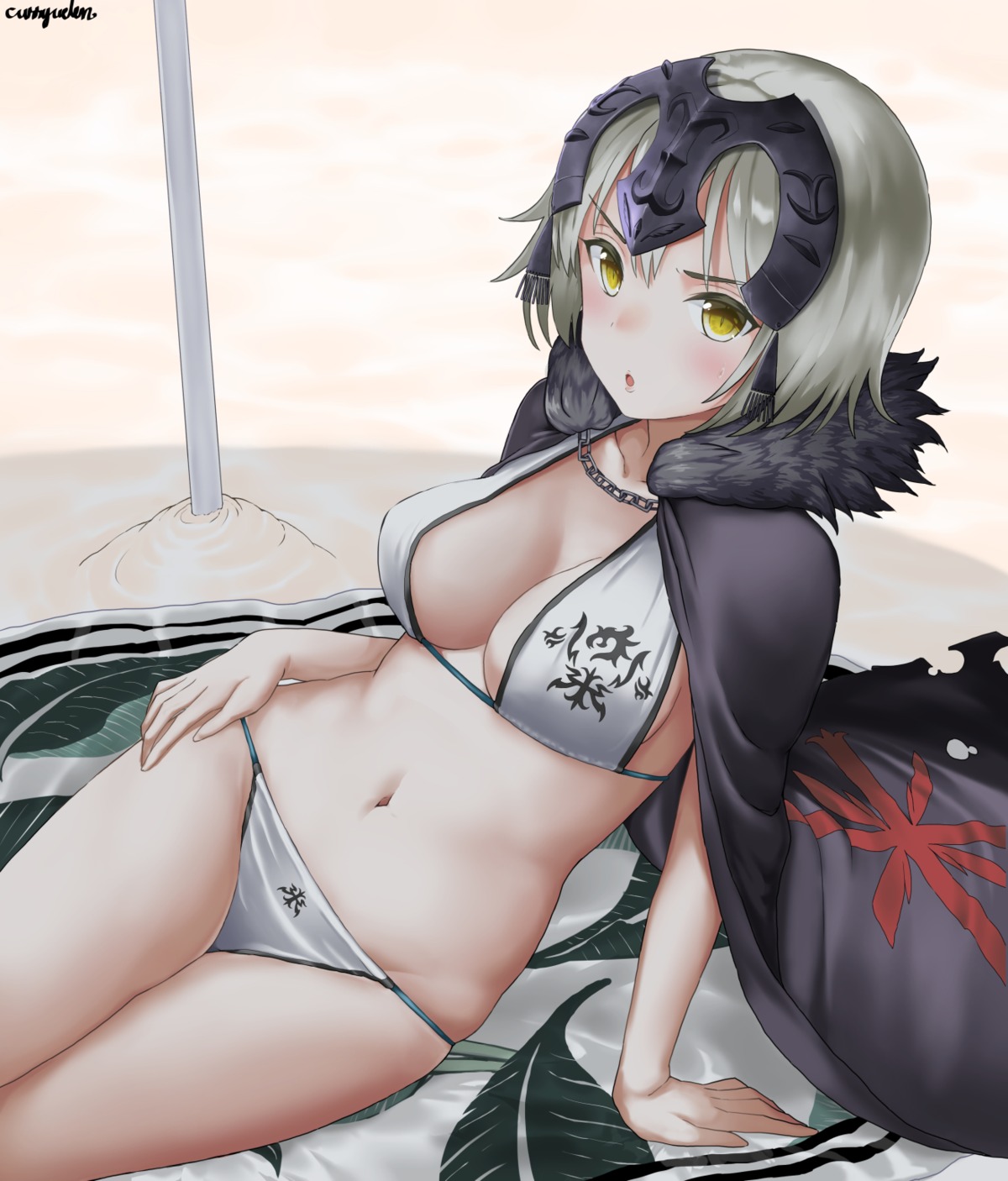 bikini cleavage curry_soba fate/grand_order jeanne_d'arc jeanne_d'arc_(alter)_(fate) swimsuits